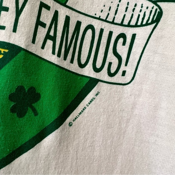 Vintage Single Stitch Irish T-shirt Blarney Stone The Beer That Made Malarkey - Picture 6 of 6